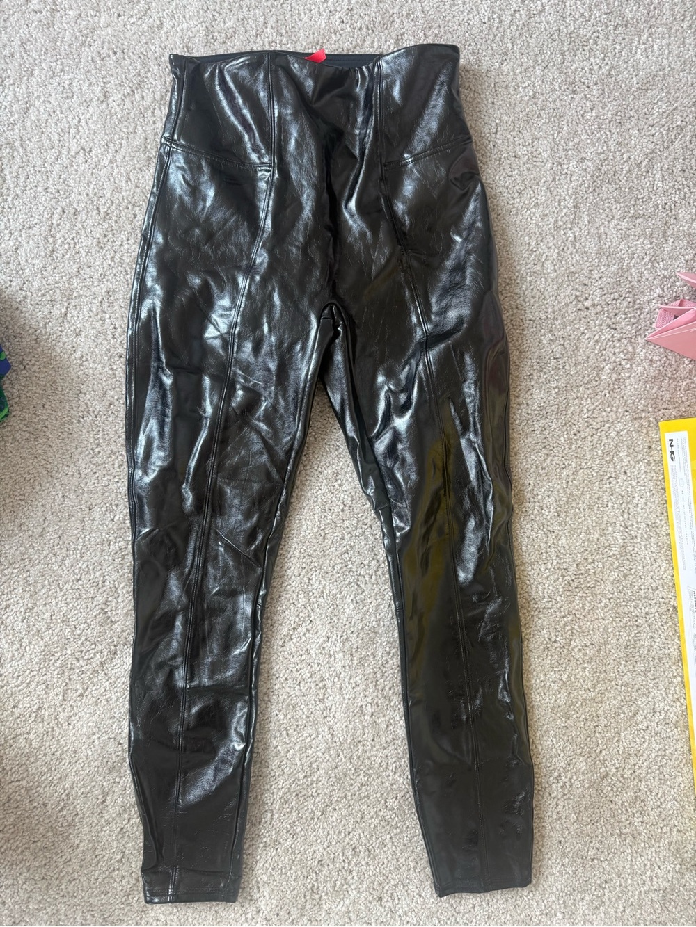 SPANX Black Patent Leather Leggings